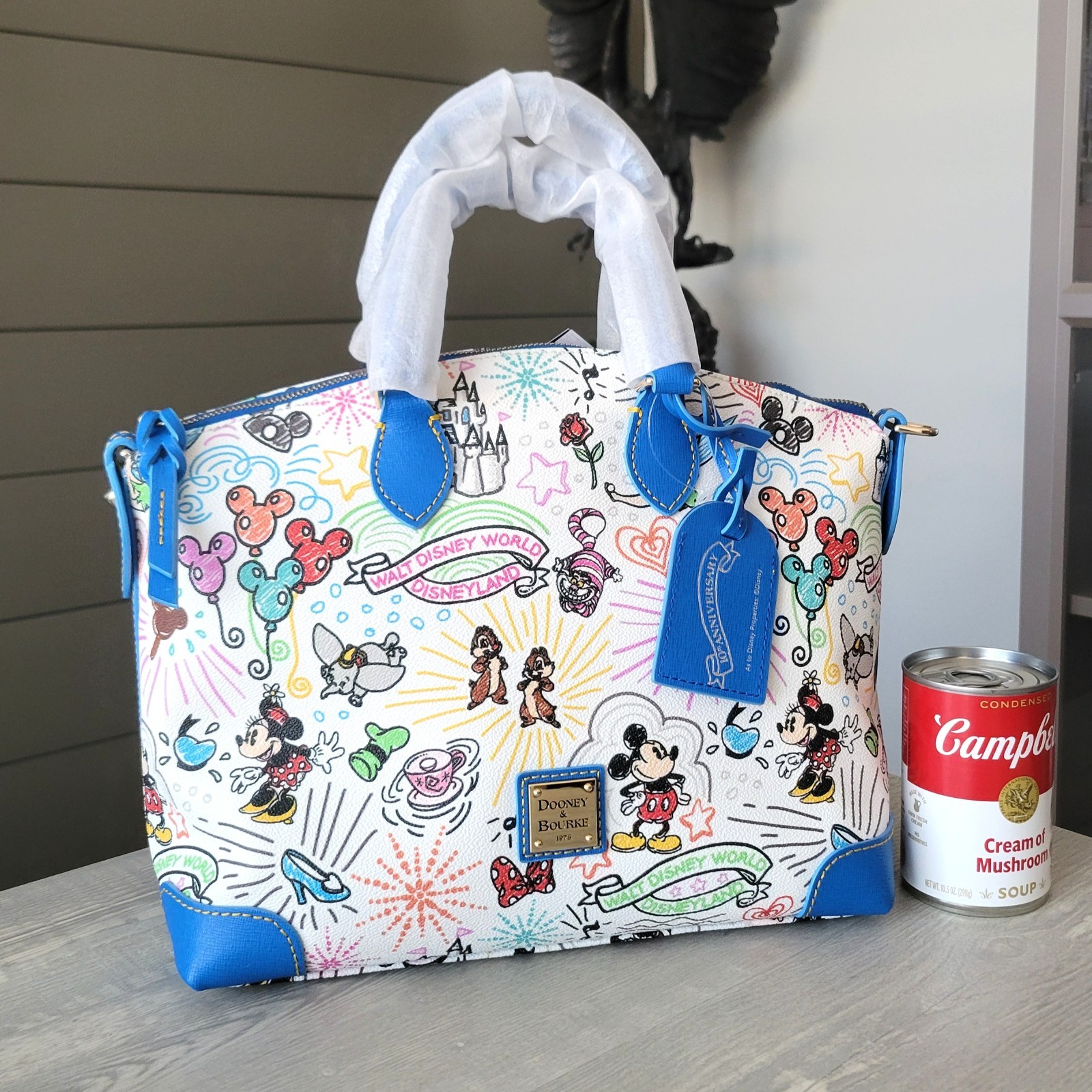 Disney Parks Dooney & Bourke 10th Anniversary Sketch Satchel Shoulder Bag NWT