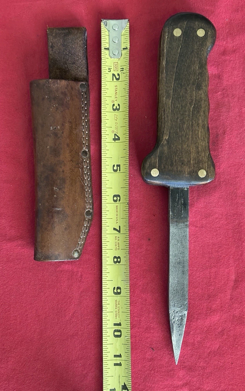 WW1 1914-1918 ENGLISH TRENCH SPIKE KNIFE - NEW WOOD GRIP