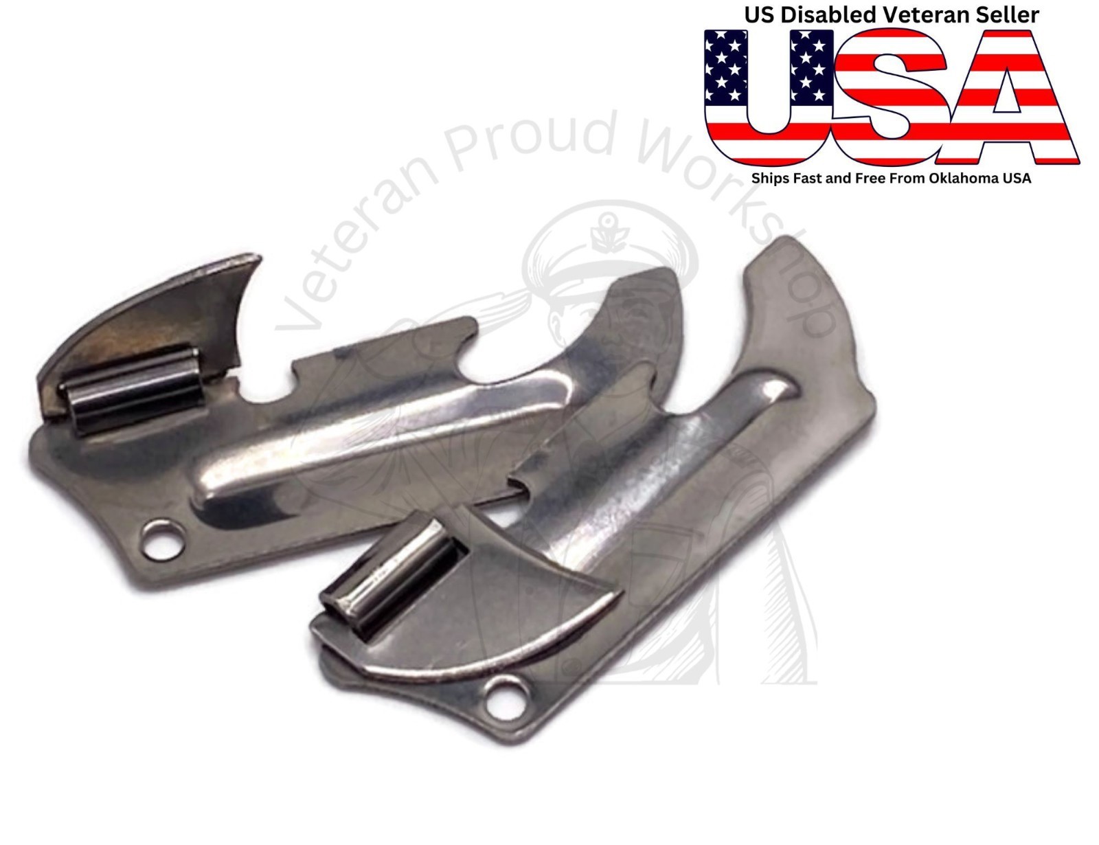 2 Pack British Military P51 Can Opener Bottle Opener Stainless Steel  Ships Free