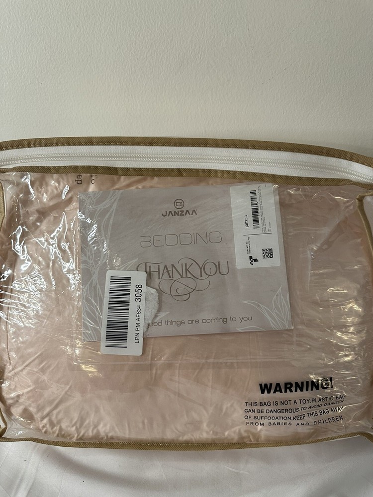 JANZAA Queen Comforter Set Pink Peach Comforter Set 3PCS(1 Ruffled Comforter Set