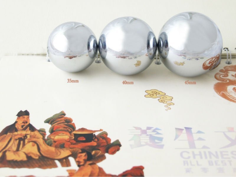 Baoding Balls Solid Stainless Steel 50mm 2pcs For Wrist Strengthening Relaxation