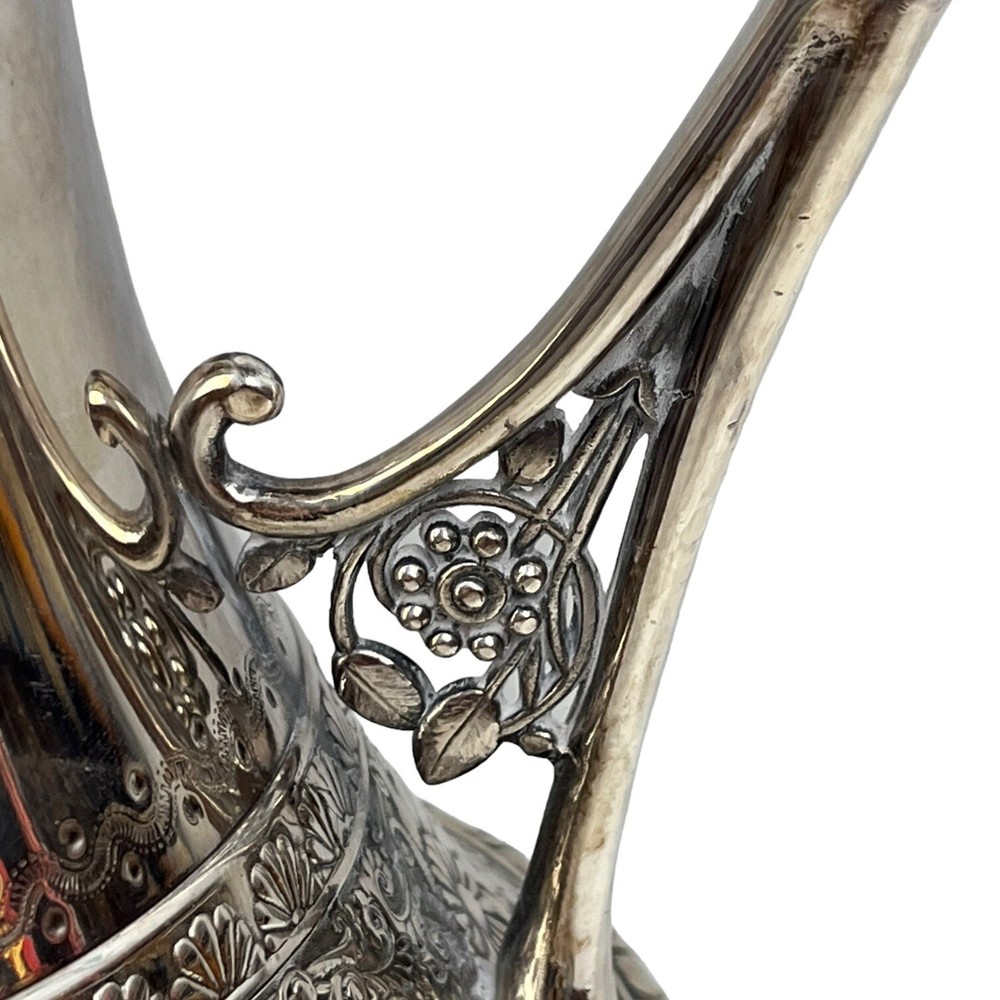 Mermod Jaccard & Co. St. Louis Silverplate Pitcher Late 19th Cen 9-1/2" Bin U51