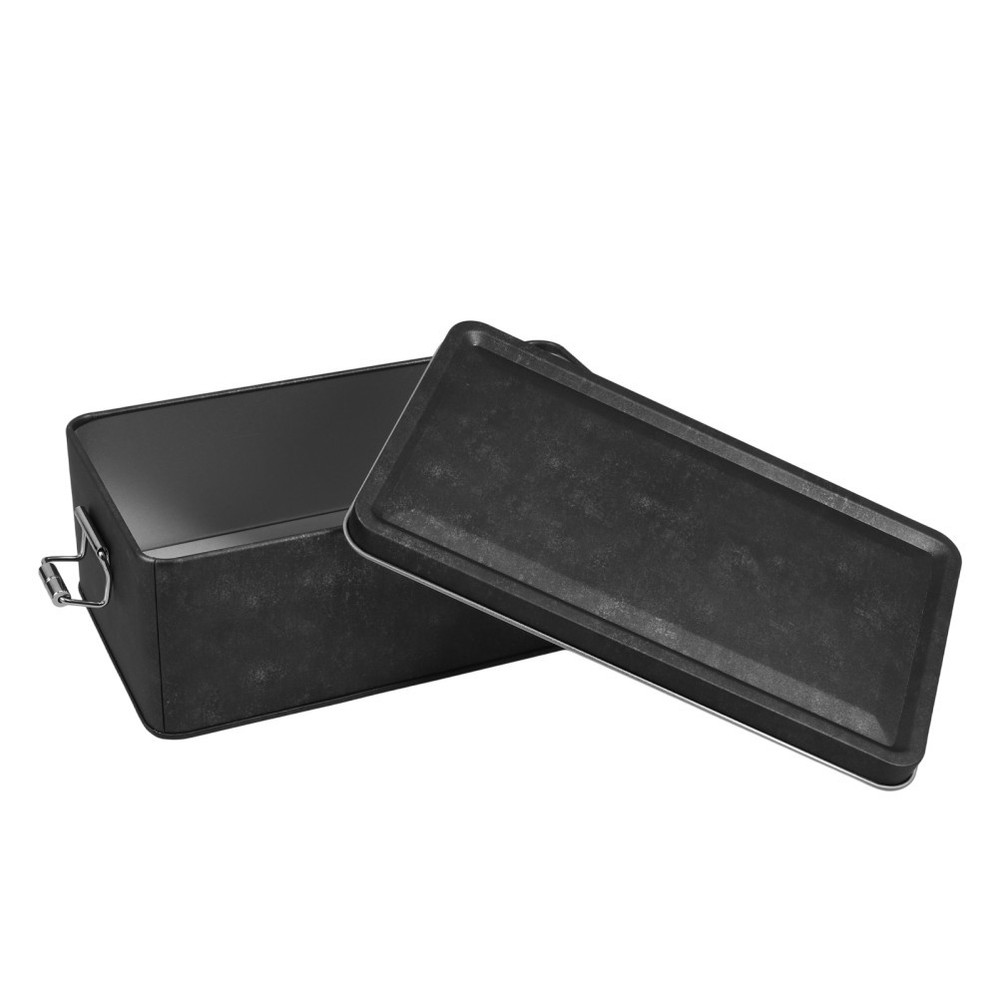 Iron Tin Container Tin Storage Can Counter Decoration Rectangular Metal Box