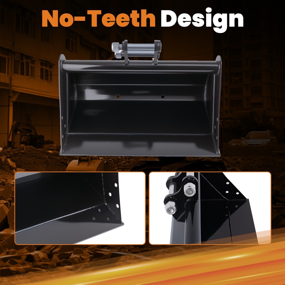 600mm Plain Bucket Grading Flat Attachment For Mini Excavator Digger Flat Bucket