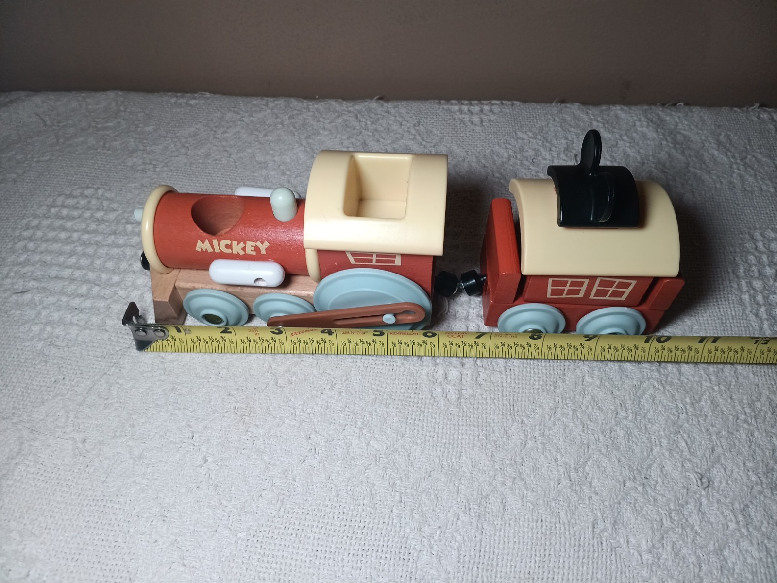 Disney Mickey Wooden Magnetic 2 Pieces of Train Set Wooden NO Figure NO Stack