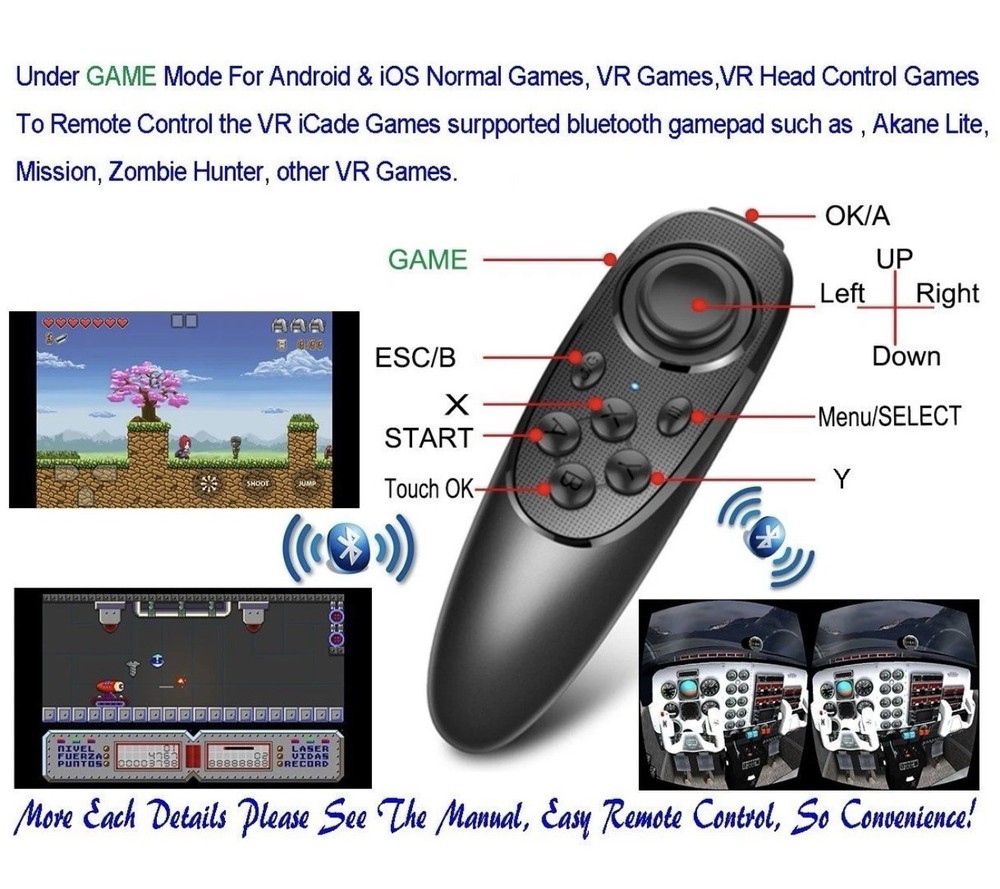 VR Remote Controller Gamepad Bluetooth Control