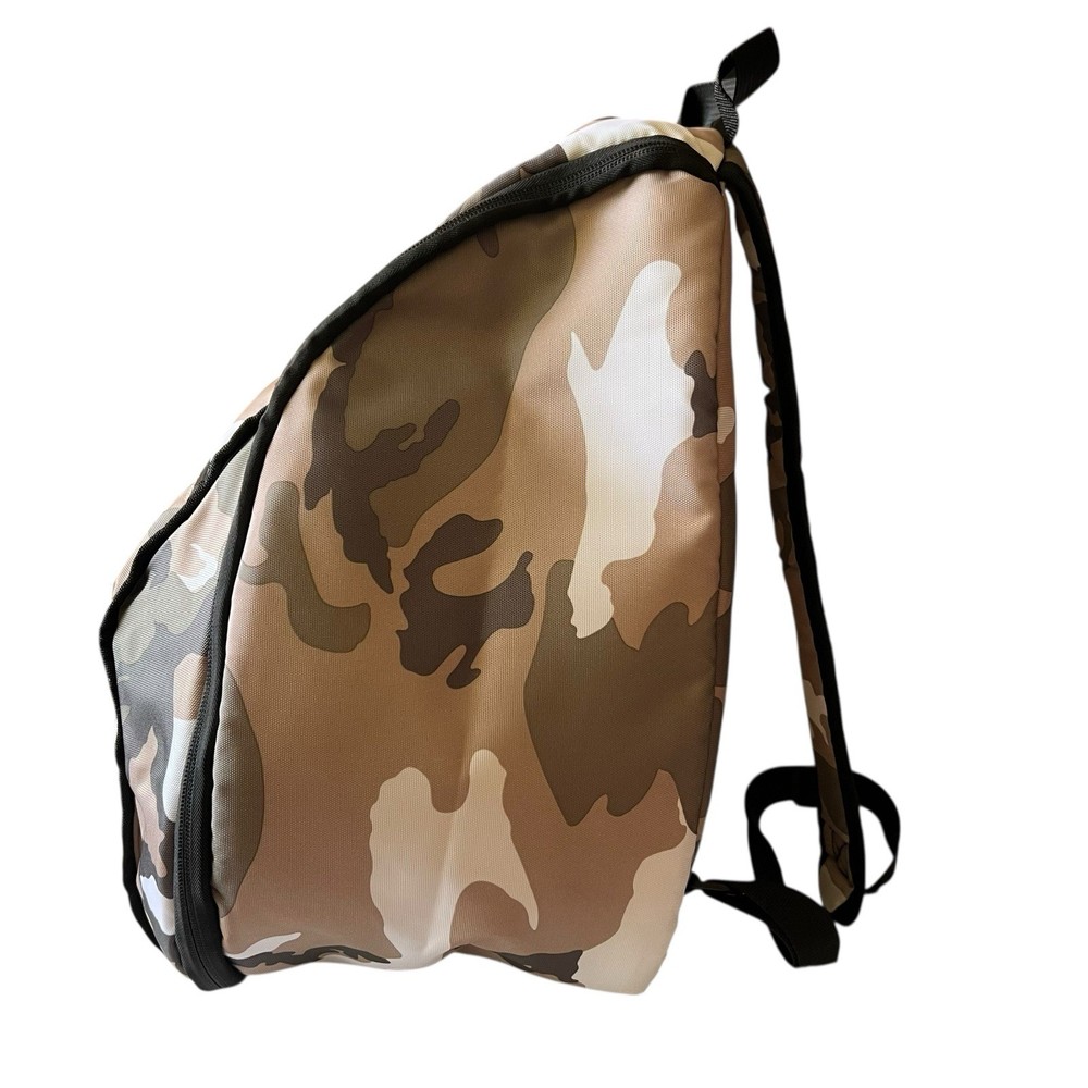 LS2 Helmets Storage Backpack Brown Camouflage Zip Closure Outer Pocket