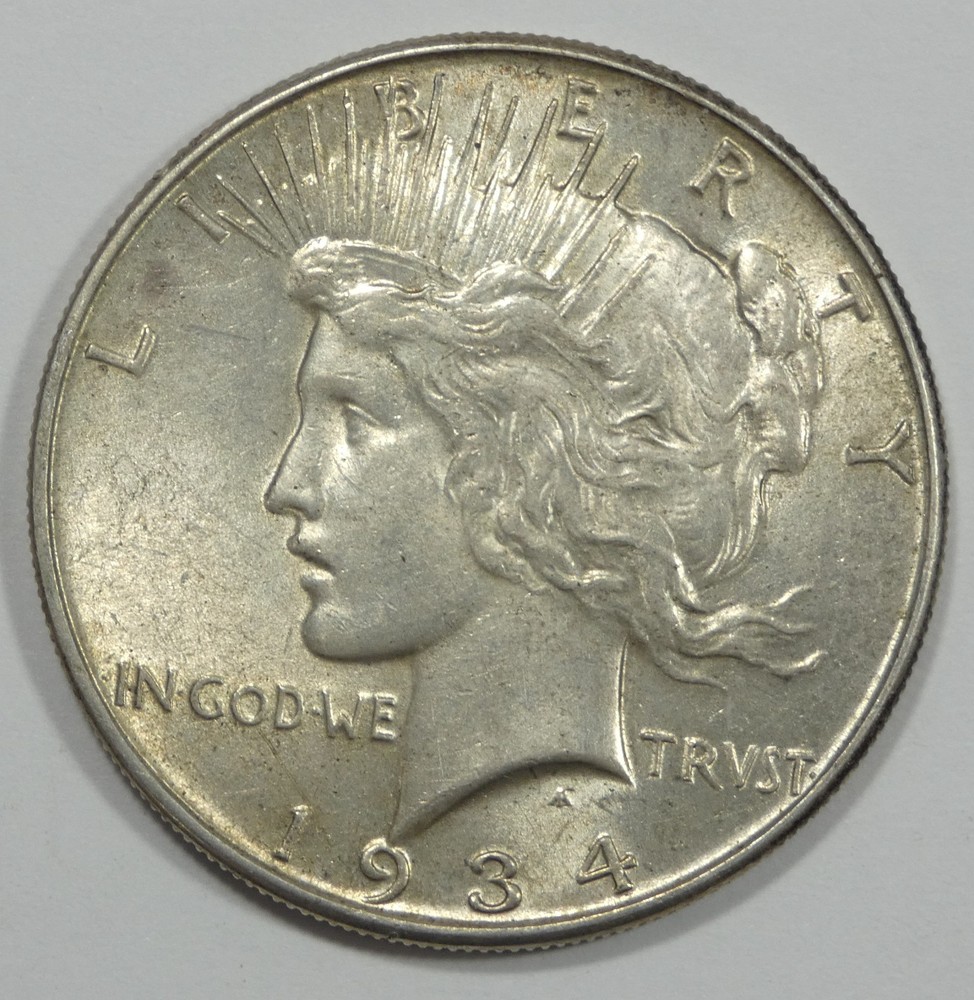 1934 Peace Dollar ALMOST UNCIRCULATED Silver Dollar