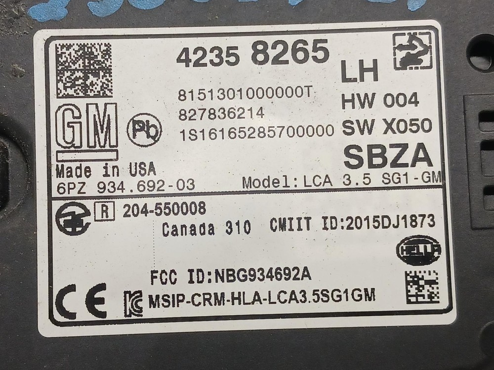 '17-'19 BUICK ENCORE driver radar unit blind spot alert control module OEM
