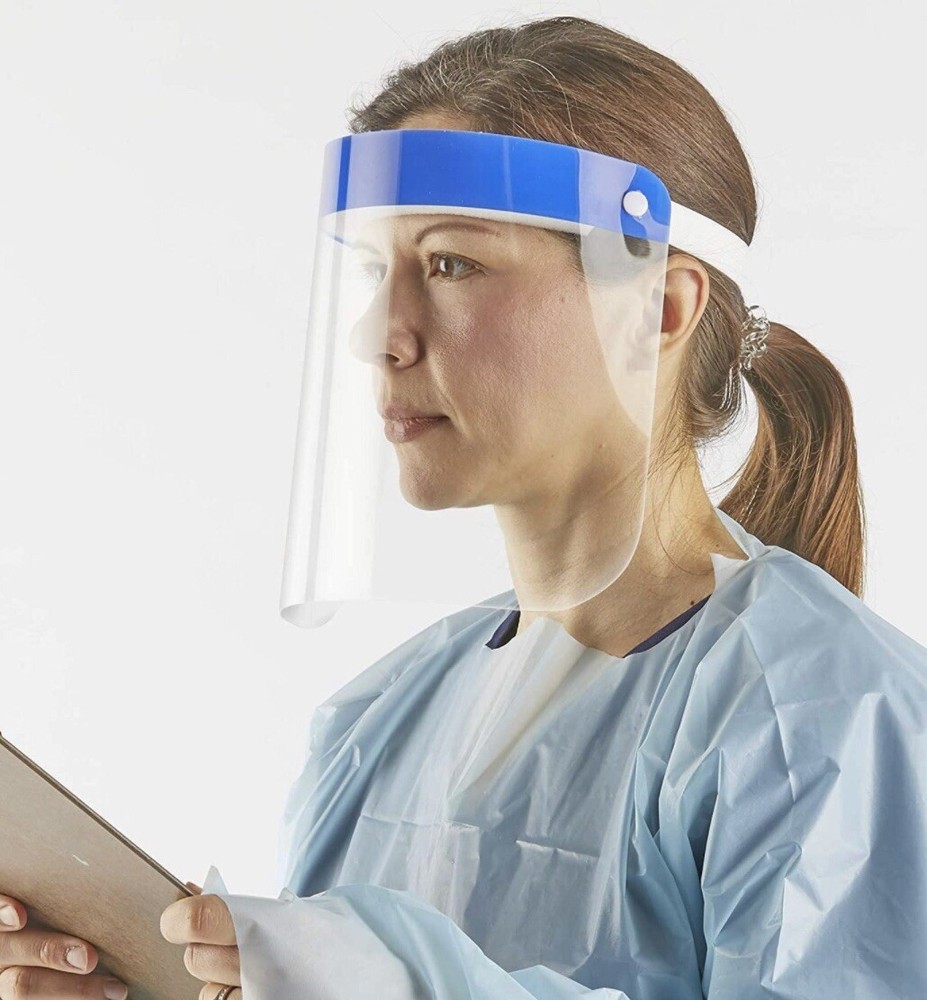 100 Face Shields - Wrap-around Safety Face Shield