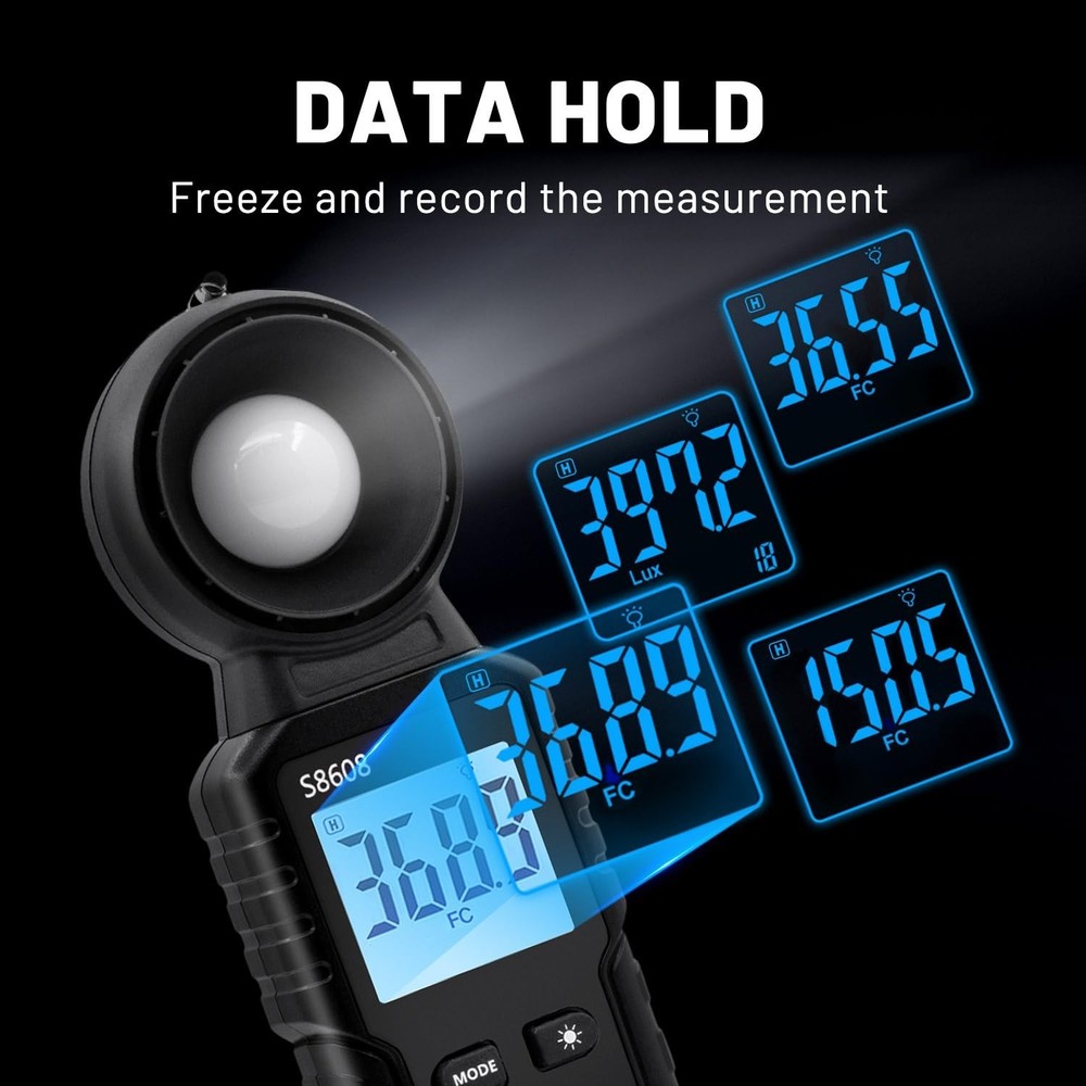 User-Friendly Light Meter with LCD Display for Accurate Illumination Readings