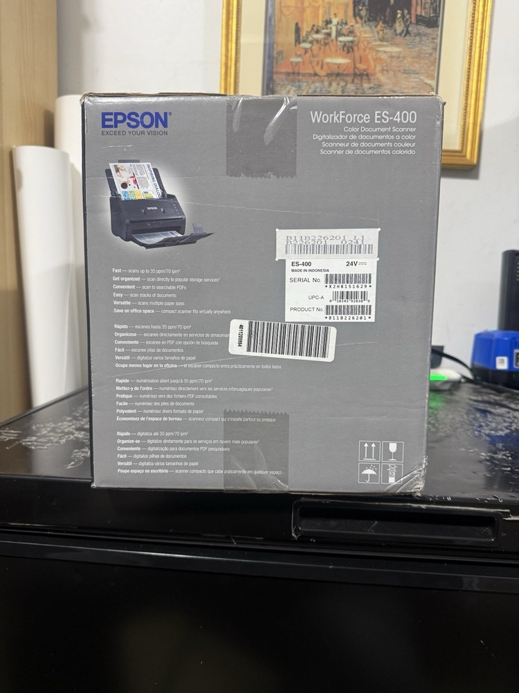 Epson Workforce ES-400 Color Duplex Desktop Document Scanner (SEALED)