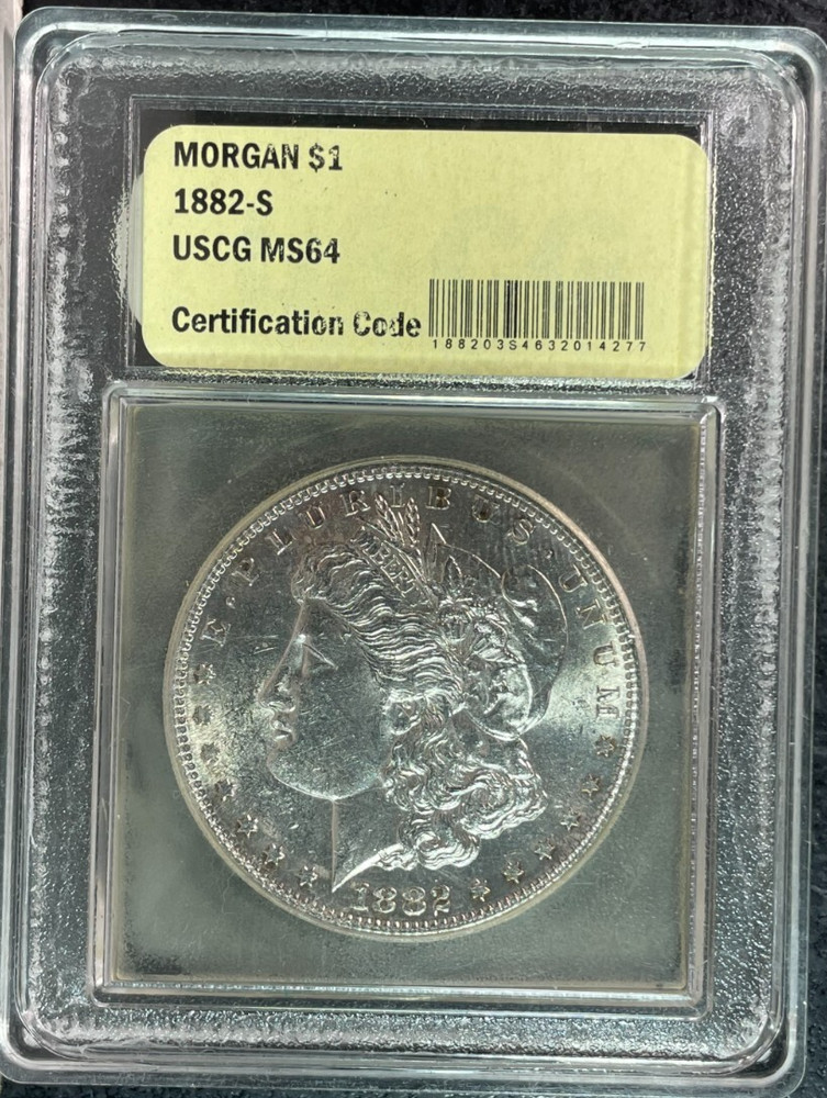 1882-S MORGAN SILVER DOLLAR ~BU ~NICE COIN~REF#USC