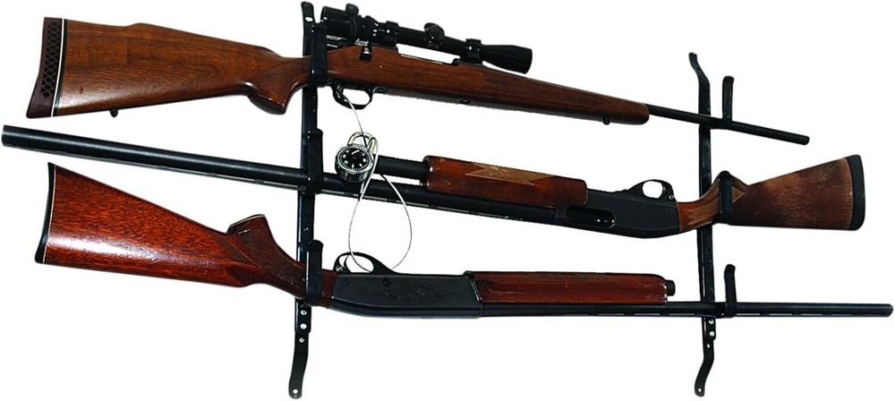 Adjustable 3-Gun Rack for Truck Rear Window - Secure Firearm Storage Solution