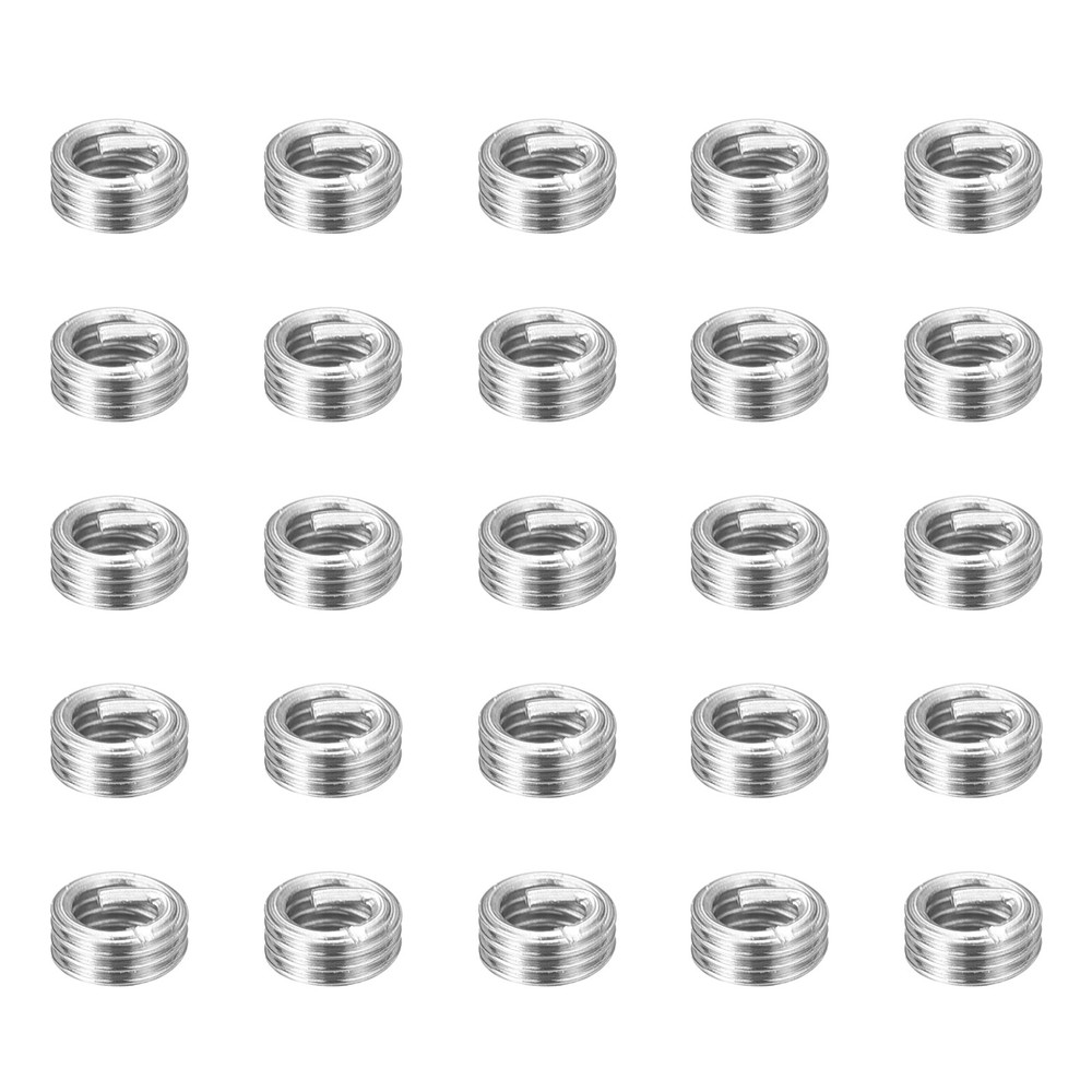 25pcs Wire Thread Inserts M2.5 x 0.45 x 1D Metric Helical Threaded Sleeve