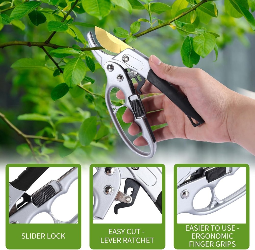Ultra Sharp Titanium Steel Pruning Shears - Effortless Cutting for Weak Hands