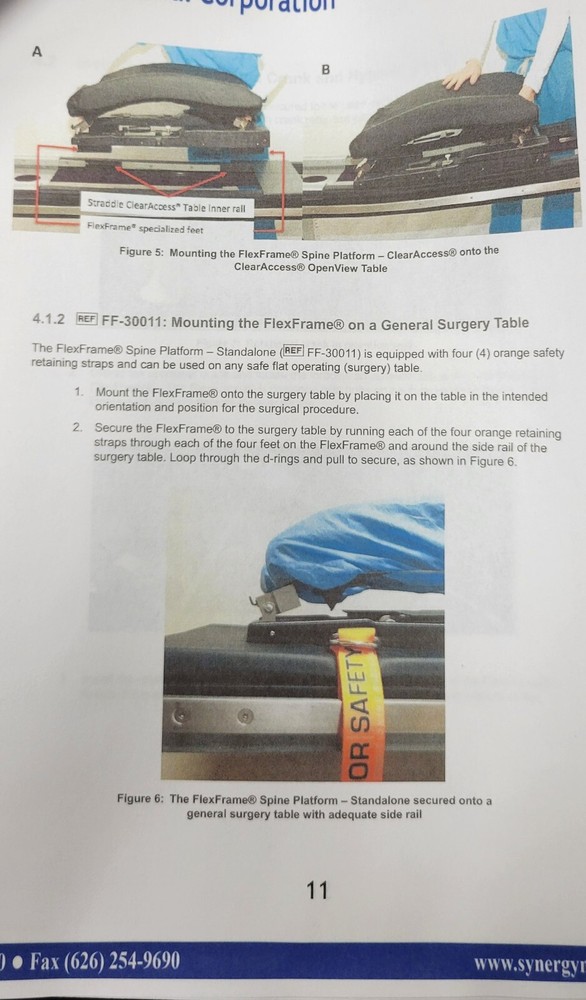 OR Safety FlexFrame Radiolucent Spinal Carbon Fiber Platform