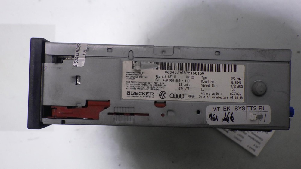 09 AUDI A4 Info Screen 4E0919887M