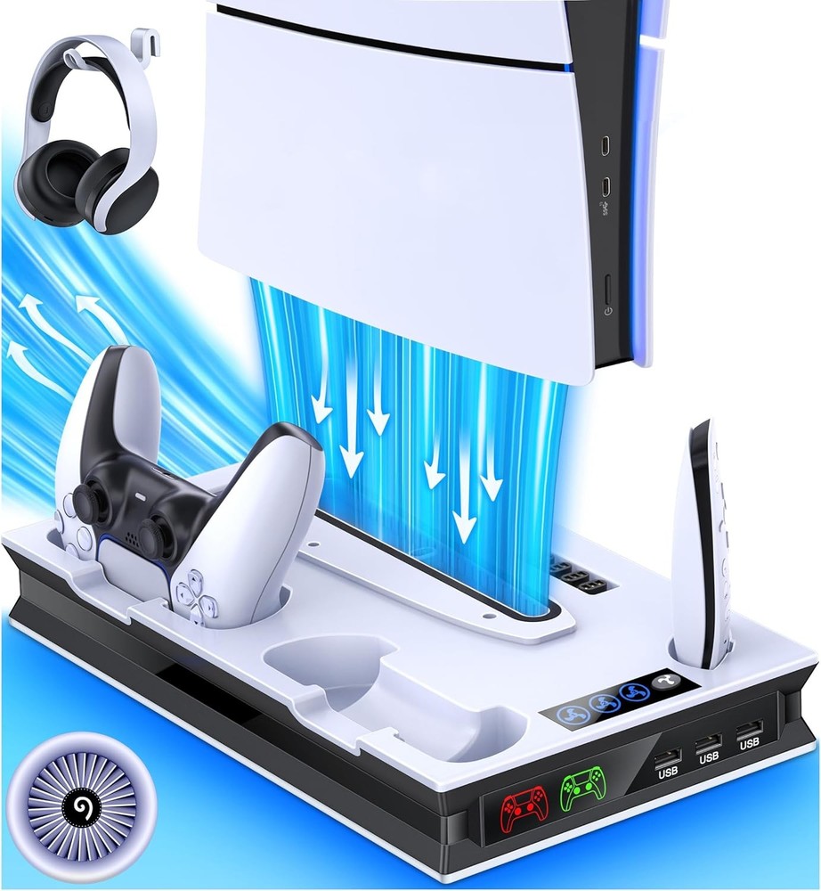 PS5 Stand Cooling Station With Controller Charger