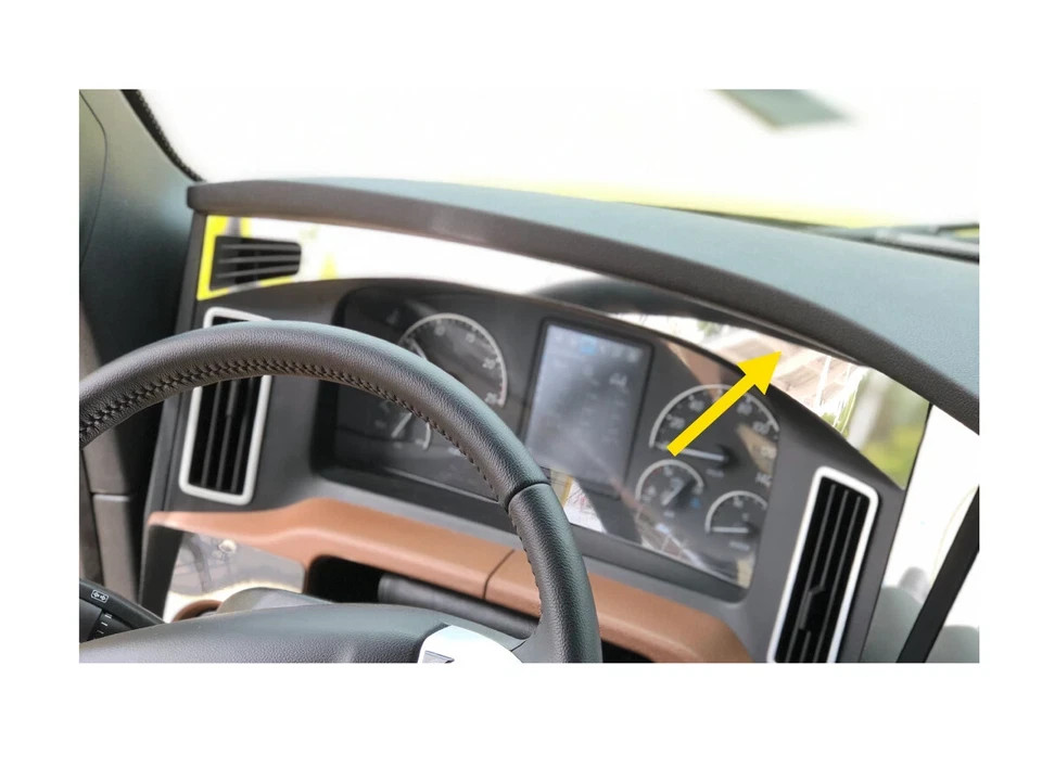 Freightliner Cascadia 2018+ Upper Main Gauge Cluster A/C Vent Trim SS