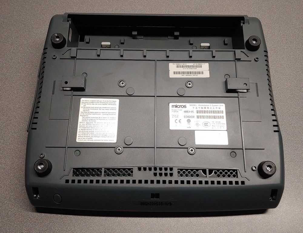 Micros Workstation 5 System Unit Touch Screen POS Terminal