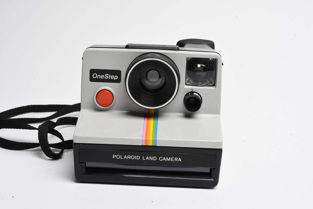 Polaroid One Step Land rainbow Instant camera, strap, tested