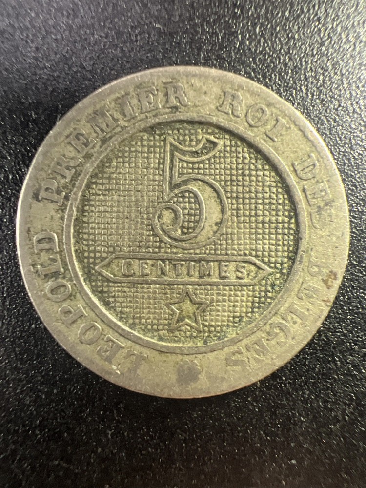 1861 Belgium 5 Centimes Coin