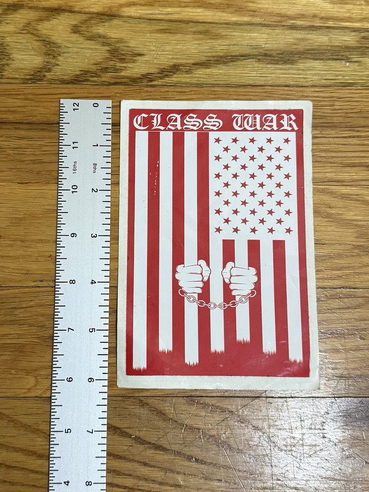 Class War Flag Sticker Red Punk Large