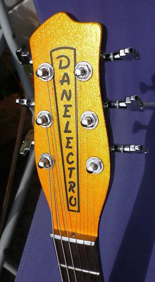BLACK DANELECTRO WATERSLIDE HEADSTOCK DECAL
