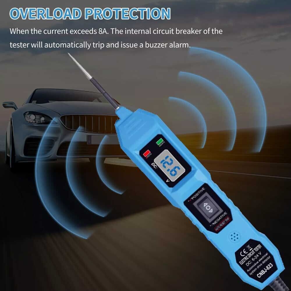 6-48V Automotive Digital Power Probe Circuit Electrical Tester Device System