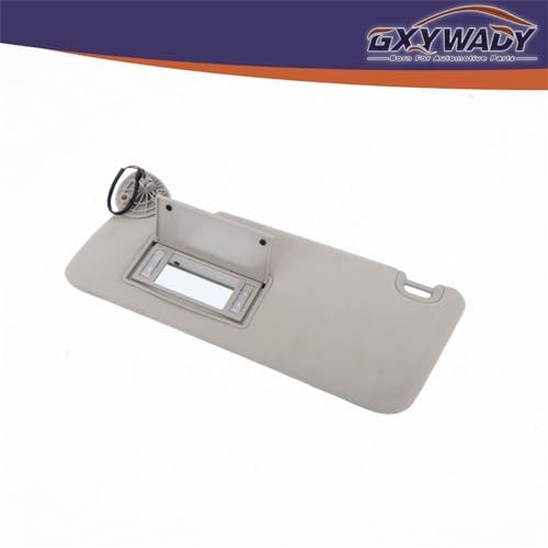 Gray Sun Visor Left Driver Side with Lights and Mirror Replacement for Ram