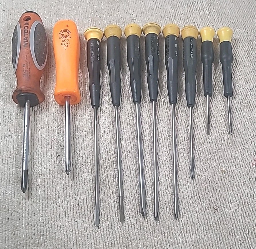 Matco Tools #1×3" Phillips Head Screwdrivers SPO/G63P1C, 63p & General Tool Set