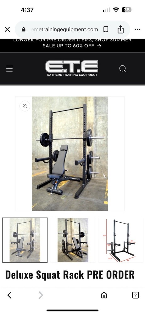 DELUX SQUAT RACK Multi-Functional Power Cage with Pull-Up Bar *DELIVERY AVAIL*
