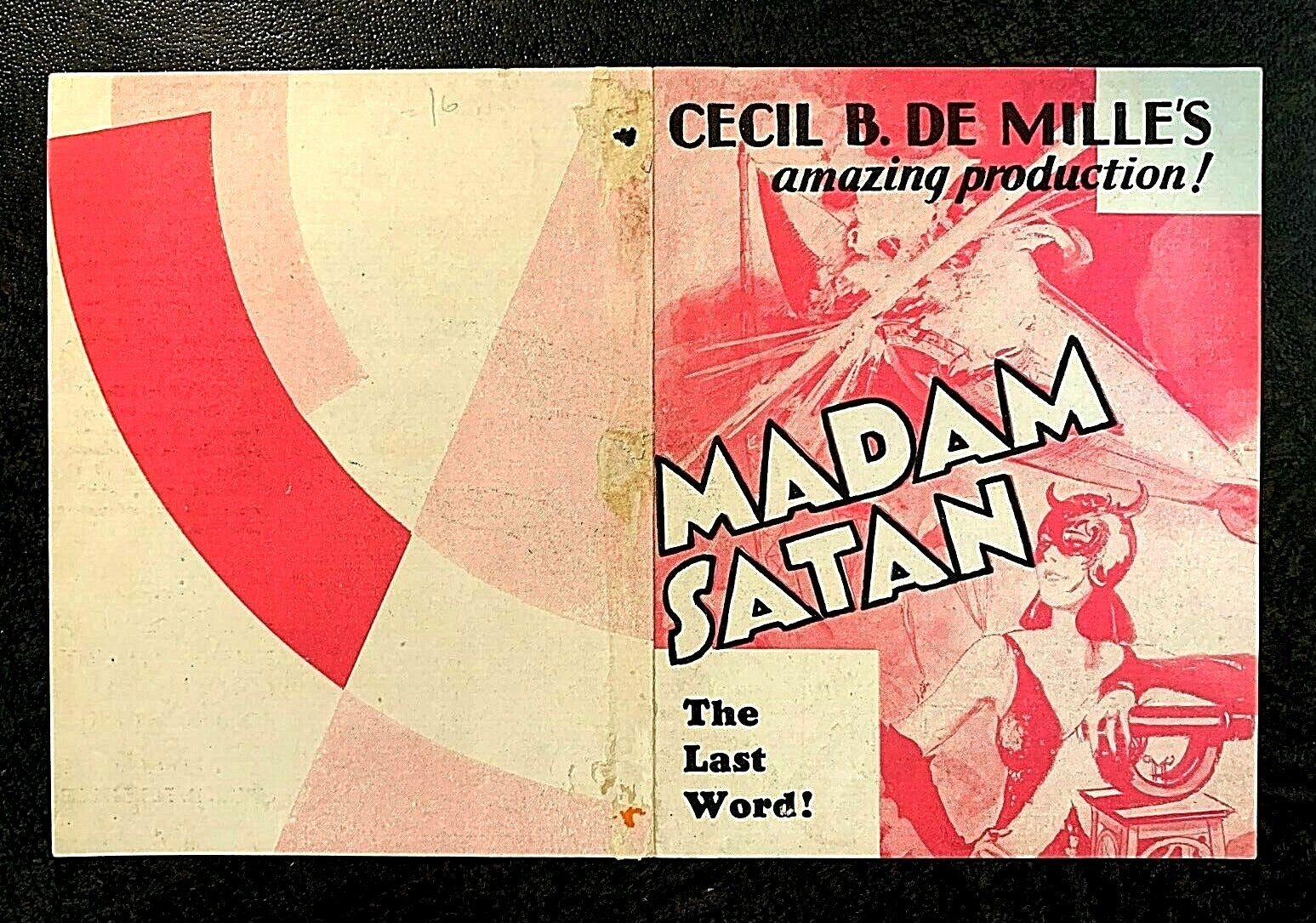 *RARE* MADAM SATAN MOVIE HERALD 1930 - KAY JOHNSON, REGINALD DENNY