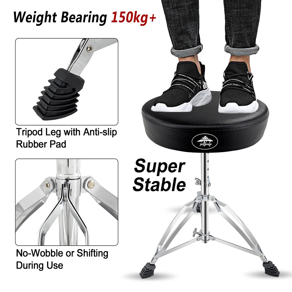 Saddle Drum Throne – Adjustable Height Drum Stool for Adults & Beginner Drummers