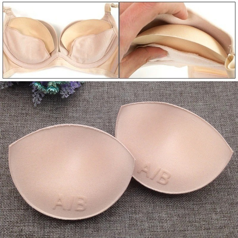 3 Set Thick Sponge Bra Pads Push Up Breast Enhancer Removable Bra Padding Insert
