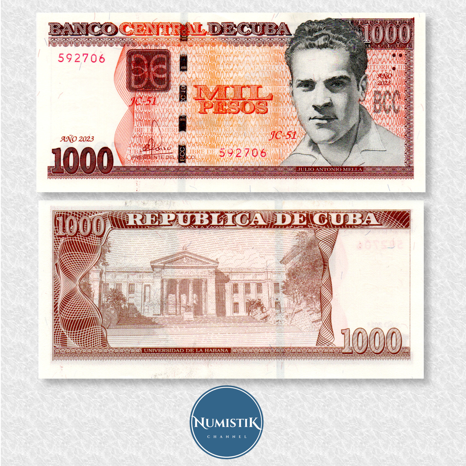 BCC - HIGH DENOMINATION - 1000 pesos UNC Banknote and Free Banknote Family Guide
