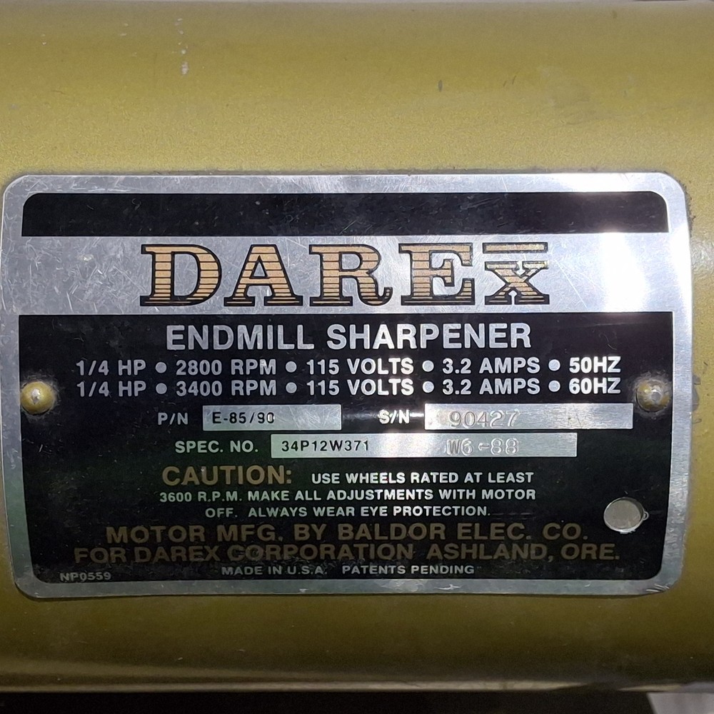 Darex, LLC E-85/90 Endmill Sharpener