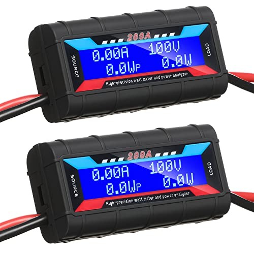 2 Pcs 200A High Precision Watt Meter Power Analyzer Battery 20000.0