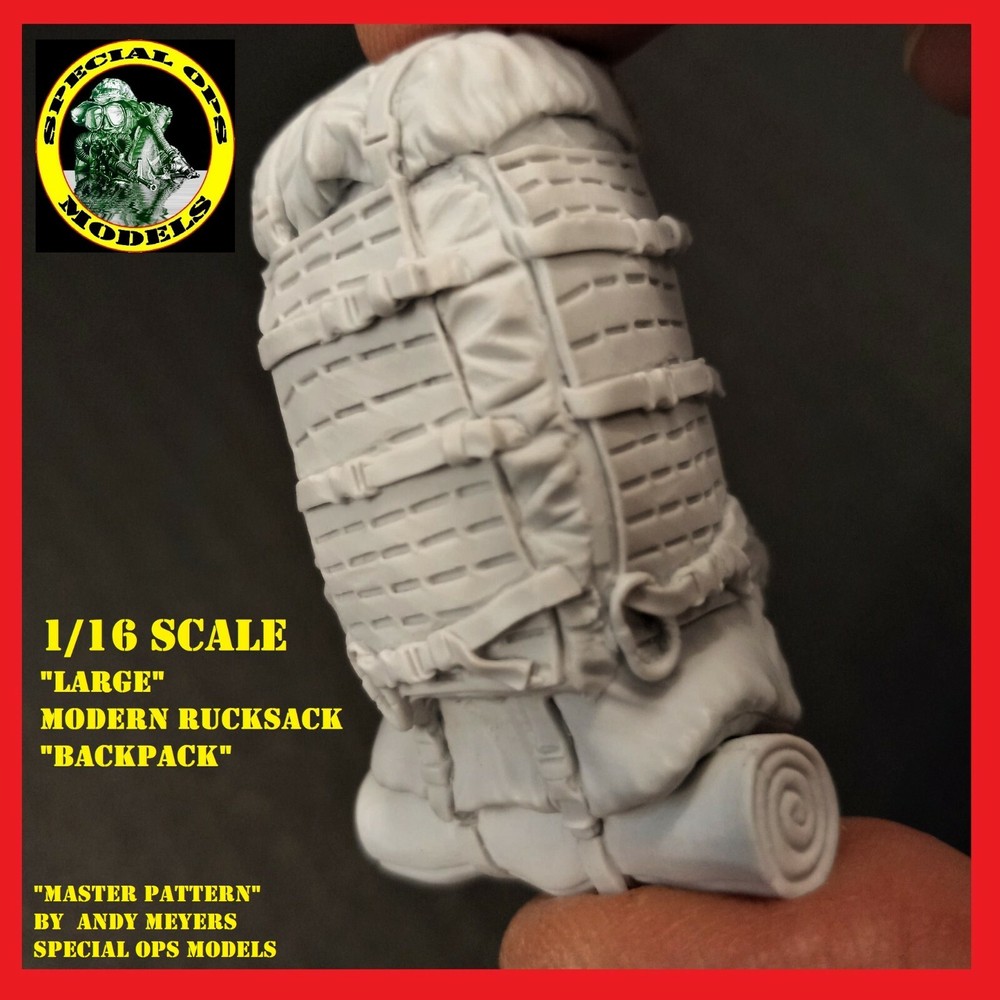 1/16 scale Modern Molle Rucksacks (BACKPACKS) "LARGE" Assault Backpack style #C
