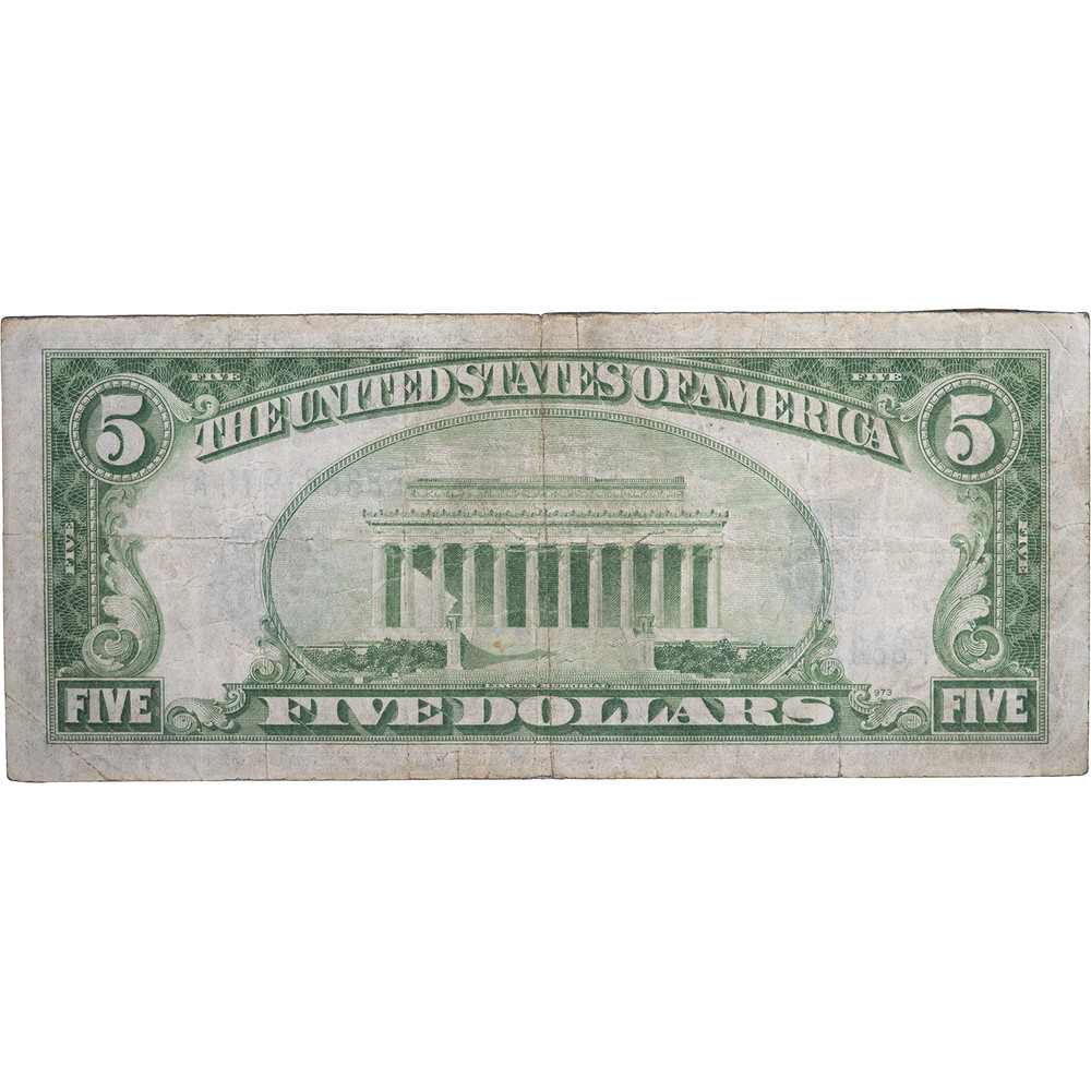 1934 $5 Blue Seal ~ Fine