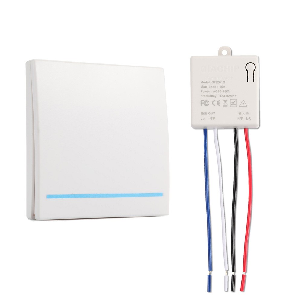 433mhz Receiver Module Wireless Light Switch No Wiring Long Distance Remote