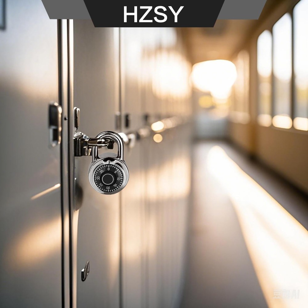 HZSY Combination Padlock 12 Pack, Fixed Dial Combination Padlock with Differe...