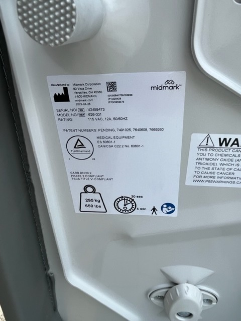 Midmark 626 Power Examination Table