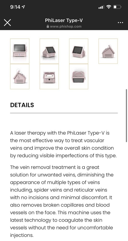 Philaser for Spider Veins