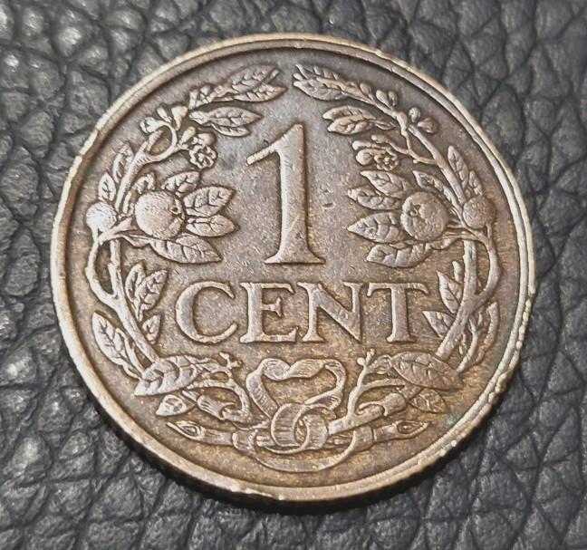 1919 Netherlands 1 Cent Coin