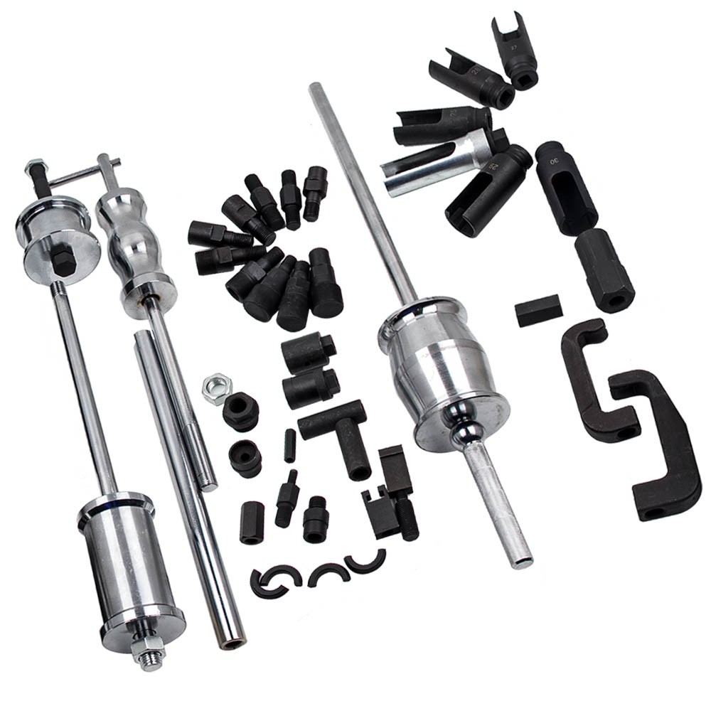 Auto Truck Diesel Injector Extractor Slide Hammer Puller Adapter Full Tool Sets