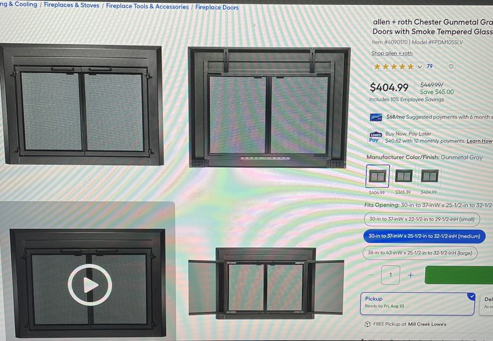 Fire Place Glass Doors