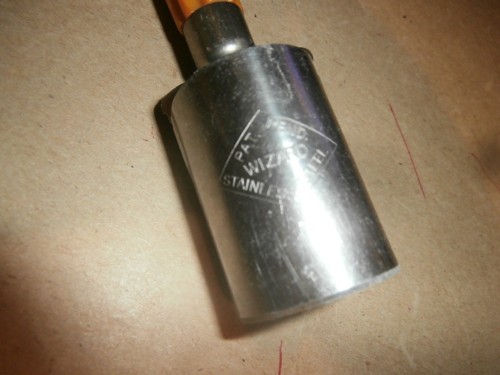 Vintage Bakelite Butterscotch Ribbed Handle Wizard Corer Cutter Kitchen Tool