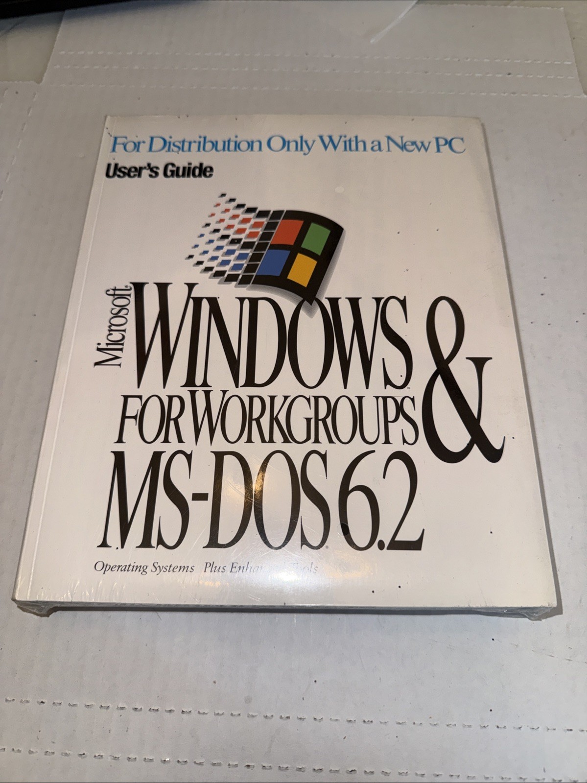 SEALED Microsoft Windows 3.11 Workgroups & MS-DOS 6.2 PC User's Guide COA RARE